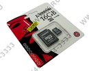 Kingston <SDC4/16GB>  microSDHC Memory Card 16Gb  Class4 + microSD-->SD Adapter