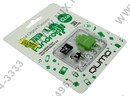 Qumo Fundroid <QM32GCR-MSD10-FD-GRN> MicroSDHC Memory Card 32Gb Class10  + USB microSD Reader