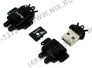 Qumo Fundroid <QM32GCR-MSD10-FD-BLK> MicroSDHC Memory Card 32GbClass10 + USB microSD  Reader