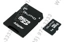 Qumo <QM4GMICSDHC6> microSDHC 4Gb  Class6 + microSD-->SD Adapter