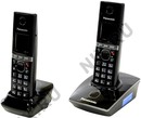 Panasonic KX-TG8052RUB <Black> р/телефон (2  трубки с цв.ЖК диспл., DECT)