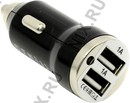 SVEN <C-123 Black> Автомобильное зарядное уст-во USB (Вх.12-24V, Вых.5V, 2xUSB  1A)