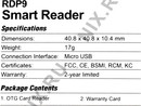 Transcend <TS-RDP9K> USB micro-B OTG SDXC/microSDHC Card Reader/Writer  +1portUSB2.0
