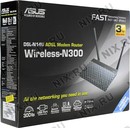 ASUS DSL-N14U ver.B1Wireless ADSL Modem Router(AnnexA,4UTP  100Mbps, RJ11WAN, 802.11b/g/n, USB2.0, 300Mbps,2x2dBi)