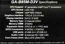 GIGABYTE GA-B85M-D3V rev2.1 (RTL) LGA1150 <B85> PCI-E Dsub+DVI  GbLAN  SATA  MicroATX  2DDR3