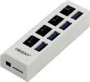 Orient <BC-307> 4-port USB3.0 Hub с  выключателями