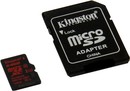 Kingston <SDCA3/64GB> microSDXC Memory Card 64Gb  Class10 + microSD-->SD Adapter