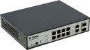 D-Link <DES-1100-10P /A1A> Управляемый коммутатор (8UTP 100Mbps  PoE + 2Combo 1000BASE-T/SFP)