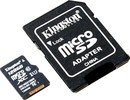 Kingston <SDC10G2/128GB>  microSDXC Memory Card 128Gb UHS-I U1 Class10 + microSD-->SD  Adapter