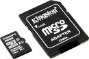 Kingston <SDC10G2/32GB>  microSDHC Memory Card 32Gb UHS-I U1 Class10 + microSD-->SD  Adapter
