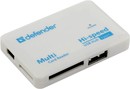 Defender Combo Tiny <83502>  USB2.0 RSMMC/SDHC/microSDHC/MS(/PRO/Duo/M2) Card Reader/Writer+3portUSB2.0