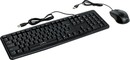 OKLICK Keyboard & Optical Mouse <600M> Black (Кл-ра, USB,+Мышь 3кн, Roll, USB)  <337142>