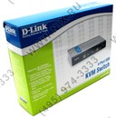 D-Link <DKVM-4U> 4-Port USB  KVM  Switch  (клавиатураUSB+мышьUSB+VGA15pin)(+2  кабеля)