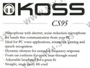 Гарнитура  KOSS CS95 (шнур 2.4м)