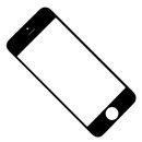 стекло c тачскрином для iPhone 5 черный
