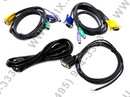 ATEN <CL1008MRG> 1U 8-port 17" Single Rail LCD KVM Switch (+2  кабеля)