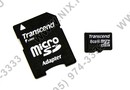 Transcend <TS8GUSDHC10> microSDHC  Memory Card 8Gb  Class10  +  microSD-->SD  Adapter