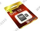 Silicon Power <SP008GBSTH010V10-SP> microSDHC Memory Card 8Gb  Class10 + microSD-->SD Adapter