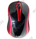 A4Tech V-Track Mouse <N-350-2 Black+Red>  (RTL) USB 3btn+Roll, уменьшенная