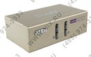 ATEN <CS-72U> 2-Port USB KVM Switch  (клавиатура USB+мышь USB+VGA15pin+Audio+Mic)(+2 кабеля)