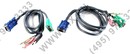 ATEN <CS-74U> 4-Port USB KVM Switch (клавиатура USB+мышь USB+VGA15pin+Audio+Mic)(+4  кабеля)