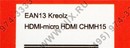 Kreolz <CHMH15> Кабель HDMI to micro HDMI  (19M -19M) 1.5м ver1.3