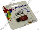 ADATA DashDrive UV100 <AUV100-8G-RRD>  USB2.0 Flash Drive 8Gb