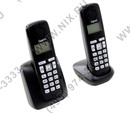 Р/телефон Gigaset A220 Duo <Black> (2 трубки с ЖК диспл., База, Заряд.  Устр-во)  стандарт-DECT,  РО,  ГТ
