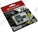 Transcend <TS32GUSDU1> microSDHC 32Gb UHS-I  Class10  +  microSD-->SD  Adapter