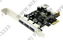 STLab U-750 (RTL) PCI-Ex1, USB3.0,  3  port-ext,  1  port-int