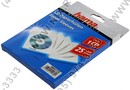 Hama <51179> Конверты для CD/DVD на 1 диск, белые, бумажные с прозрачным окошком, уп. 25  шт