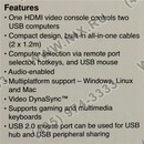 ATEN <CS692> 2-port USB HDMI KVM Switch (клавиатура USB+мышь USB+HDMI+Audio+Mic,  проводной ПДУ, кабели несъемные)
