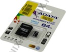 ADATA Premier <AUSDX64GUICL10-RA1> microSDXC Memory Card 64Gb UHS-I  U1  +  microSD-->SD  Adapter