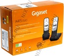 Р/телефон Gigaset A415 DUO <Black> (2 трубки с ЖК диспл., База, Заряд.  устр-во) стандарт-DECT, РО, ГТ
