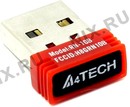 A4Tech <G11-590FX Black&Silver> (RTL) USB 5btn+Roll,  беспроводная