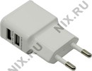 Orient <PU-2402 White> Зарядное устройство USB (Вх. AC110-240V, Вых.5V, 2xUSB  2.1A)
