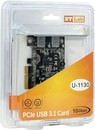 STLab U-1130 (RTL)  PCI-Ex4,  USB3.1,  2  port-ext, 