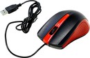 OKLICK Optical Mouse <225M> <Black&Red>  (RTL) USB 3btn+Roll <288237>