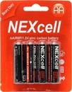 Nexcell (R6P) Size"AA", 1.5V, солевый <уп. 4  шт>