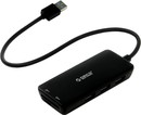 Orico <H3TS-U3-BK> 3-Port USB3.0  Hub  +  SDXC/microSDXC  Card  Reader