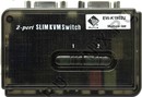 MultiCo <EW-K1902U> 2-port Slim  KVM Switch with Cable(клавиатураUSB+мышьUSB+VGA15F+Audio+Mic)