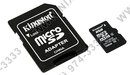 Kingston <SDC4/8GB>  microSDHC Memory Card 8Gb  Class4  +  microSD-->SD  Adapter