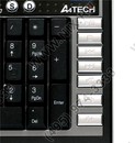 Клавиатура A4Tech <X7-G800 MU(Black)> Black&Silver <PS/2> 104КЛ+7КЛ  М/Мед+15 Игровых клавиш, влагозащита