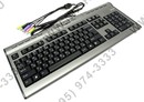 Клавиатура A4Tech X-Slim Multimedia Keyboard KL-7MU <Gray-Black><PS/2> 104КЛ+17КЛ  М/Мед + USB порт