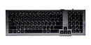 клавиатура для ноутбука Asus G75, G75Vw, G75Vx, G75V, черная с серой рамкой, с подсветкой, гор. Enter
