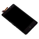 дисплей в сборе с тачскрином и передней панелью (модуль) для Nokia для Lumia 820 черный