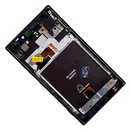 дисплей в сборе с тачскрином и передней панелью (модуль) для Nokia для Lumia 925 черный