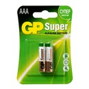 батарейка GP Super Alkaline 1.5V, мизинчиковые AAA LR03, 2 шт